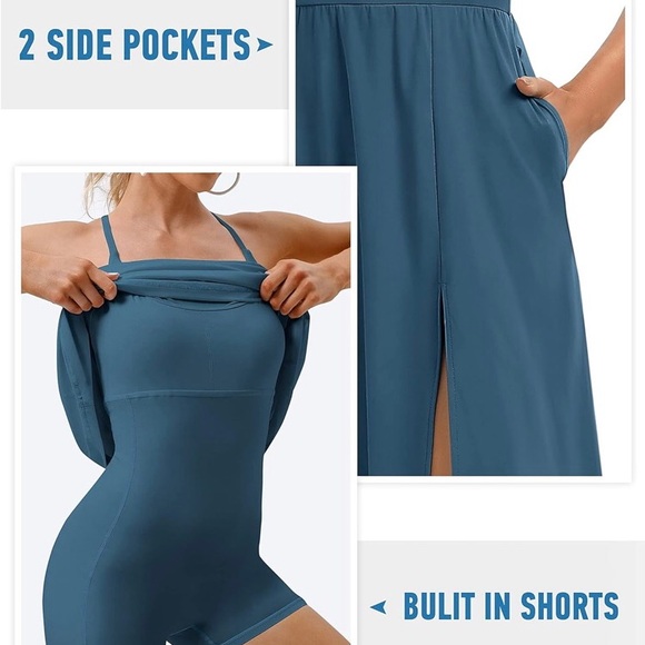 🌟Athletic Dress with Built in Shorts & Bra Adjustable Straps🌟 - Picture 5 of 14